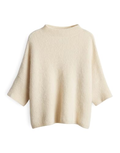 someday Damen Pullover | TALENE Loose Strickpullover aus Alpakamix Soft Cream, S von someday