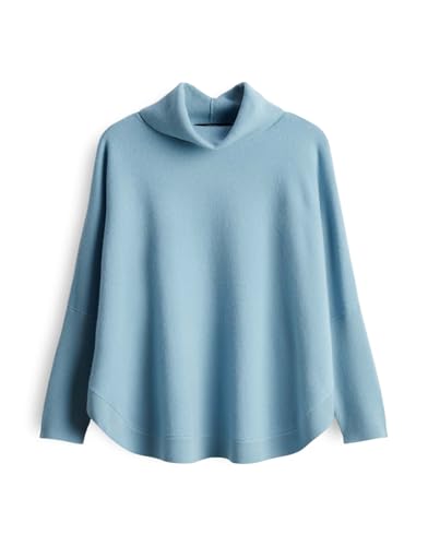 someday Damen Pullover | TARIANA Loose Strickpullover aus Wolle Kaschmir Mix Arctic Blue, M von someday