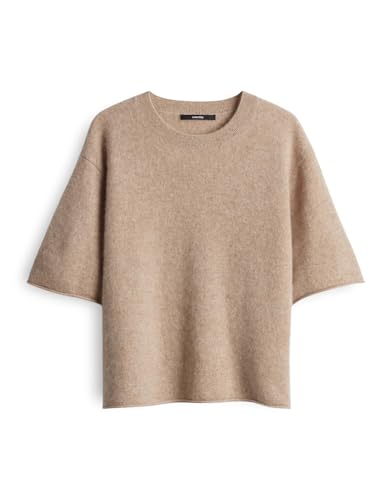 someday Damen Pullover | Talma Regular Feinstrickshirt aus 100% Kaschmir Pale Greige Melange, S von someday