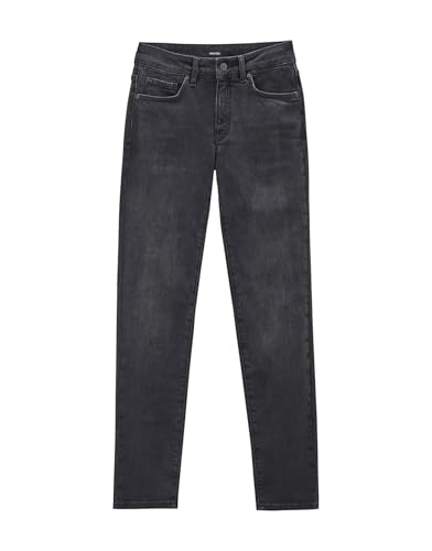 someday Damen Slim | Slim Jeans Catia Iconic Low Rise aus nachhaltigem Baumwoll Mix Washed Black, 38 von someday