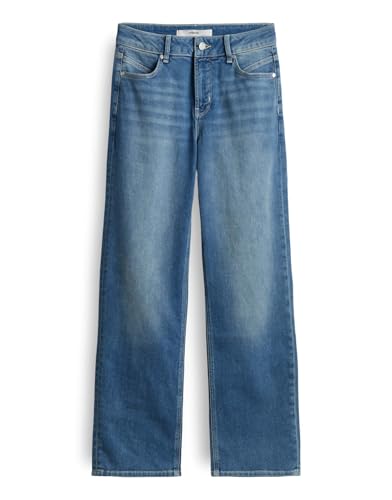 someday Damen Straight | Carie Straight Jeans aus nachhaltigem BCI Cotton Mid Rise mid Sixties Blue, 38 von someday