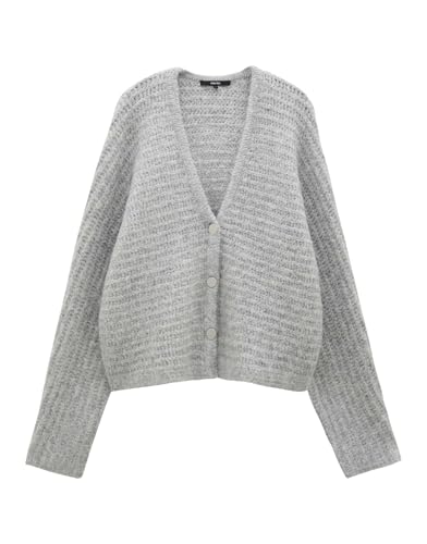 someday Damen Strickjacke | Grobstrickjacke TIMARIA Loose aus Wollmix Hazy Fog Melange, S von someday