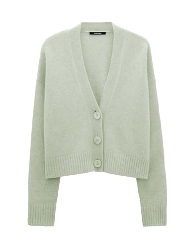 someday Damen Strickjacke | Strickjacke TUNJA Loose aus 100% Kaschmir Pale Jade, M von someday