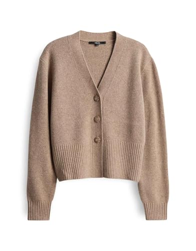 someday Damen Strickjacke | Toria Regular Strickcardigan aus Wolle Baumwoll Mix Pale Greige Melange, 36 von someday