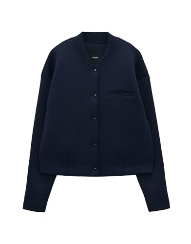 someday Damen Sweatjacke | Kurze Bomberjacke ULONI Loose aus Scuba Ocean, 42 von someday