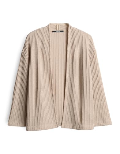 someday Damen Sweatjacke | Moderne Sweatjacke UCORA in Rippenstruktur Soft Oat, 38 von someday