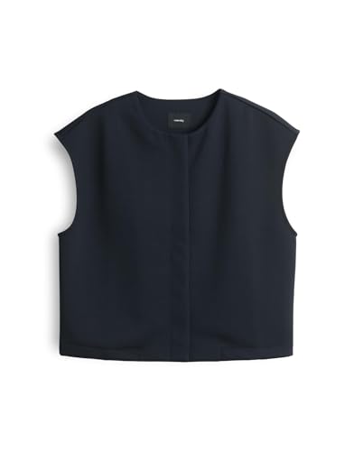 someday Damen Sweatjacke | UMANDY Regular Sweatweste in Twill Optik Ocean, 38 von someday