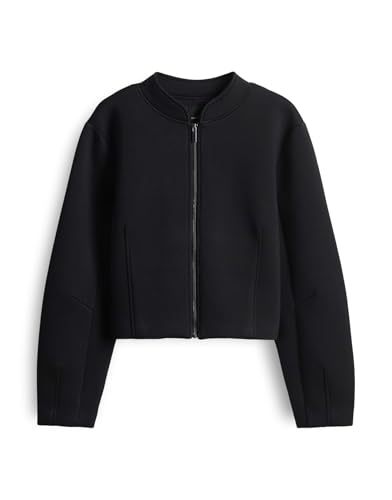 someday Damen Sweatjacke | UMARCY Regular Sweatjacke aus Scuba Black, 42 von someday