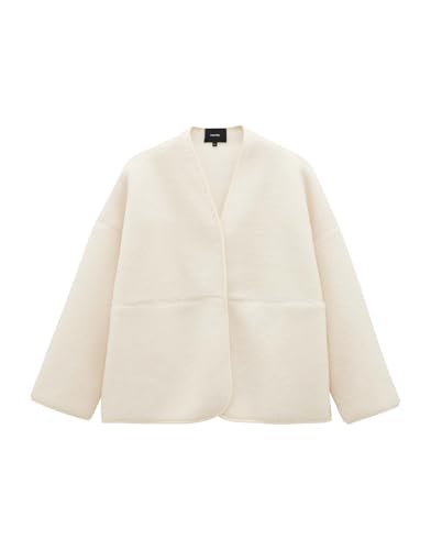 someday Damen Sweatjacke | Weiche Jacke UTEDDY in Lammfell Optik Soft Cream, 42 von someday