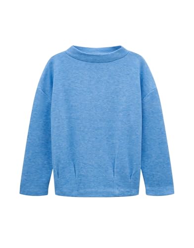 someday Damen Sweatshirt | Sweatshirt UPOLLINA Loose in melliertem Jersey Azure Blue, 38 von someday