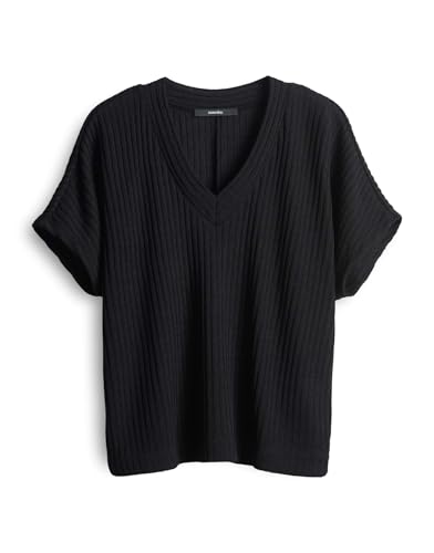 someday Damen Sweatshirt | Sweatshirt USADIE in Gerippter Strickoptik Black, M von someday