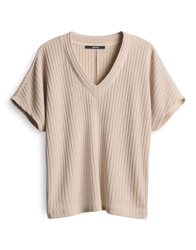 someday Damen Sweatshirt | Sweatshirt USADIE in Gerippter Strickoptik Soft Oat, M von someday