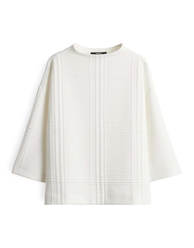 someday Damen Sweatshirt | UJANICE Regular Sweatshirt mit dreidimensionalem Karomuster Milk, 40 von someday