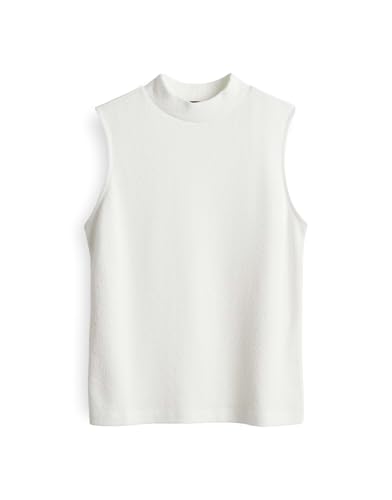 someday Damen Top | KOSINA Slim Jerseytop in Bouclé Optik Milk, 38 von someday