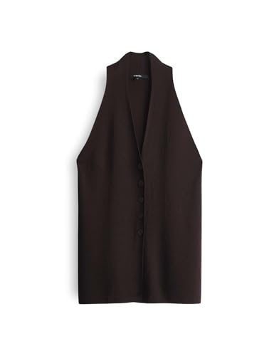 someday Damen Weste | Strickweste TABRIELA Slim mit tiefem V-Ausschnitt dark espresso, 40 von someday