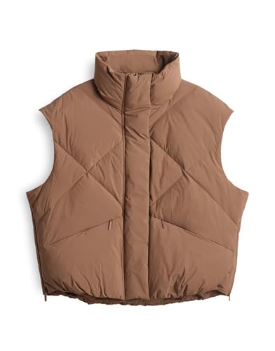 someday Damen Weste | VESARA Regular Daunenweste mit Taillenbetonung pale greige, 40 von someday