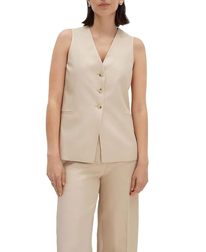 someday Damen Weste | Weste NORONJA Regular aus leicht schimmernden Viskose-Leinen Mix natural glaze, 40 someday Damen Weste | Weste NORONJA Regular aus leicht schimmernden Viskose-Leinen Mix natural glaze, 40 von someday