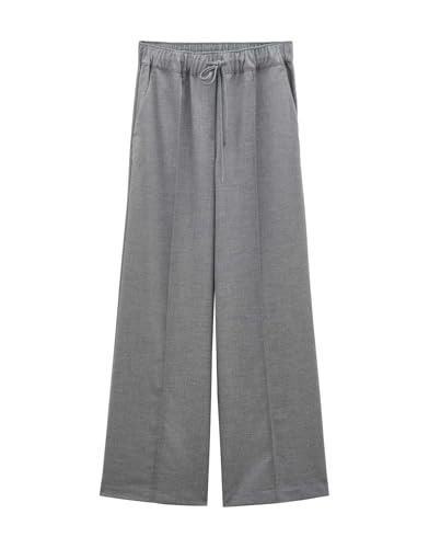 someday Damen Jogpants | Businesshose Candra Wide in weicher Flanell Optik Good Grey, 42 von someday