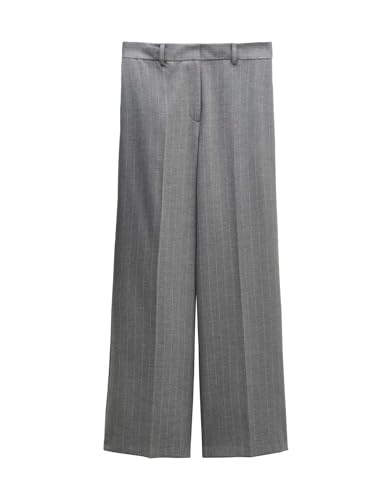someday Damen City Pants | Nadelstreifenhose Catsby Stripe Wide aus Viskose Mix Good Grey, 34 someday Damen City Pants | Nadelstreifenhose Catsby Stripe Wide aus Viskose Mix Good Grey, 34 von someday