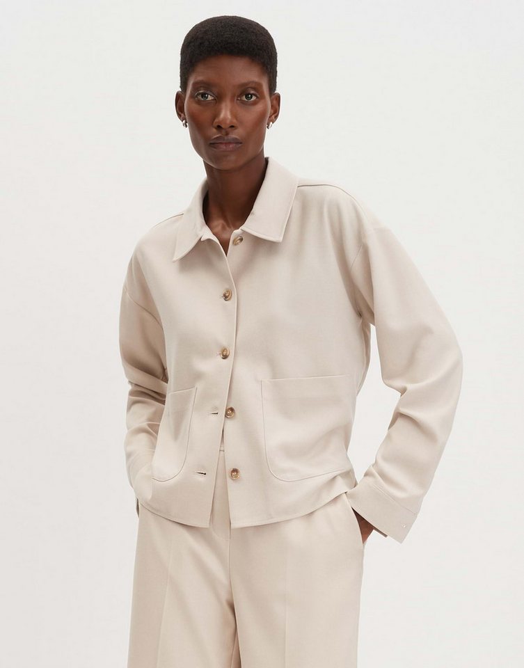 someday Hemdbluse ZAARI Regular Boxy aus weichem Flanell Fließender Flanell mit glattem Griff und aufgesetzten Taschen von someday