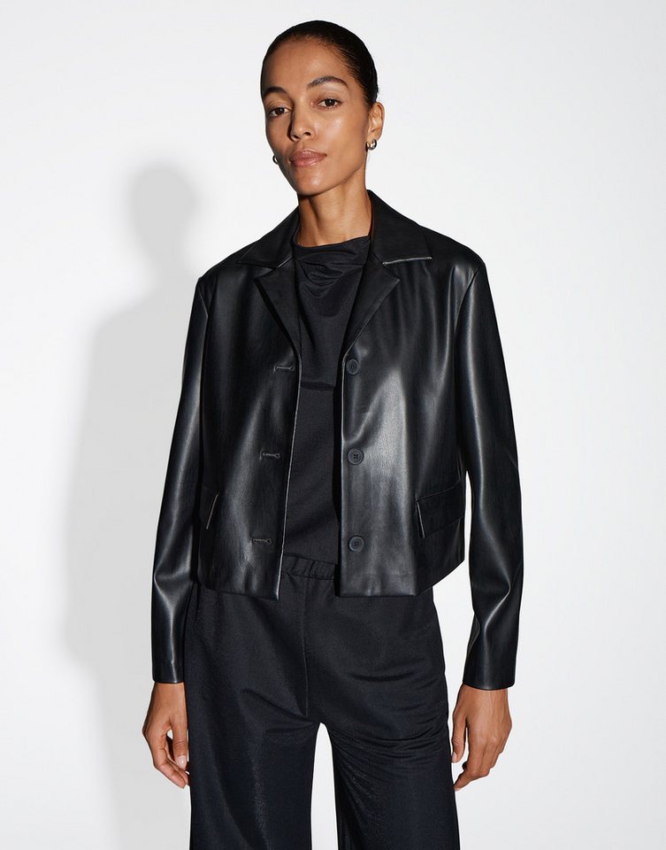 someday Jackenblazer NIELA Regular verkürzte Jacke aus Kunstleder von someday