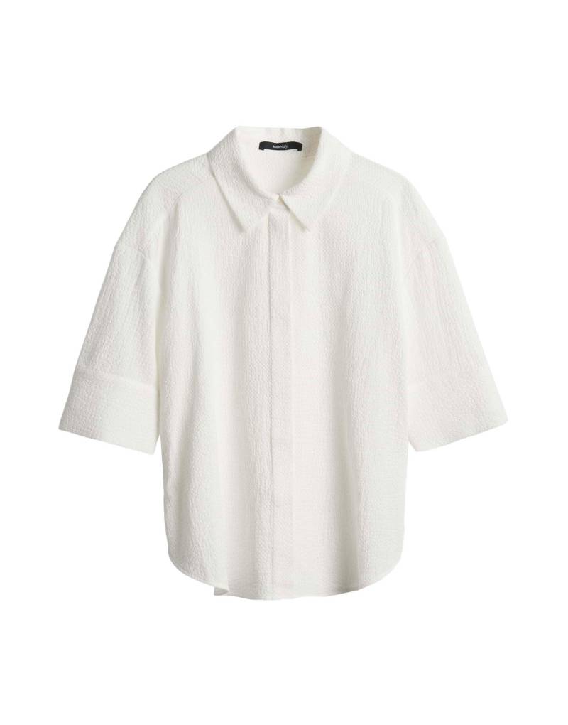 someday - Kurzarmbluse aus Baumwolle - Zubliana weiß - Gr. - 42 von someday