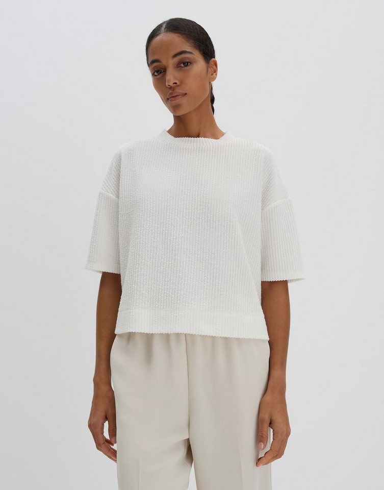 someday Kurzarmshirt KEVELUNA DETAIL Loose in 3D Streifen Optik von someday