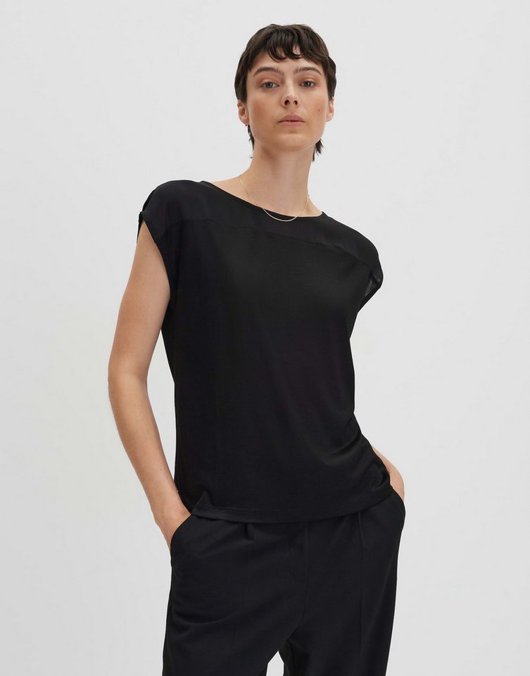 someday Kurzarmshirt KIRIMA Regular mit zarten Chiffonkrepp von someday