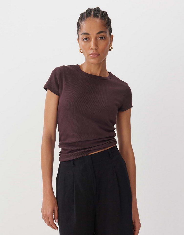 someday Kurzarmshirt Rippshirt KLEOH Slim aus BCI Cotton Mix von someday