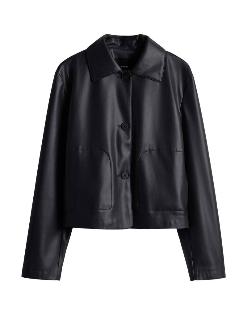 someday - Kurzjacke aus Kunstleder - Neather schwarz - Gr. - 42 von someday