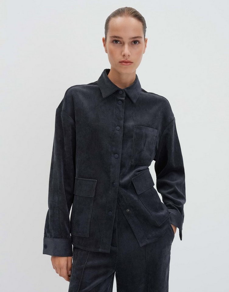 someday Langarmbluse ZORTEA Regular Cordhemd mit Utility Details lockere Passform, Hemdblusenkragen, weicher Griff von someday