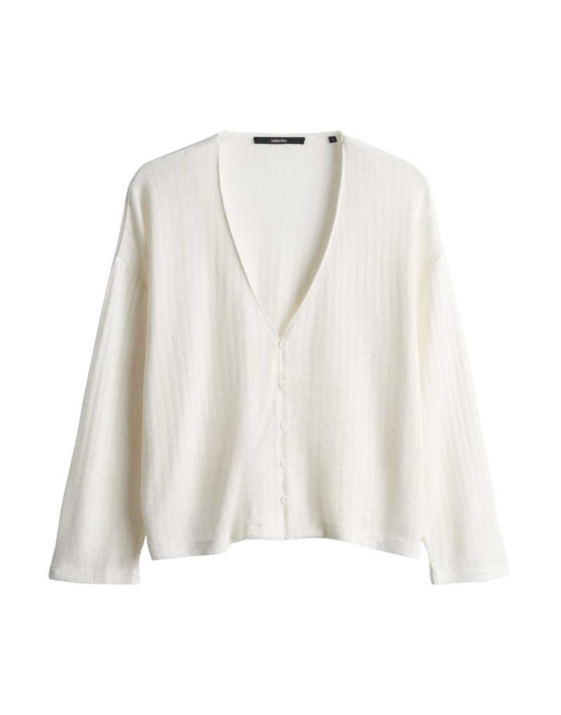 someday - Loose Cardigan in feiner Strickoptik - Kemarta weiß - Gr. - 38 von someday
