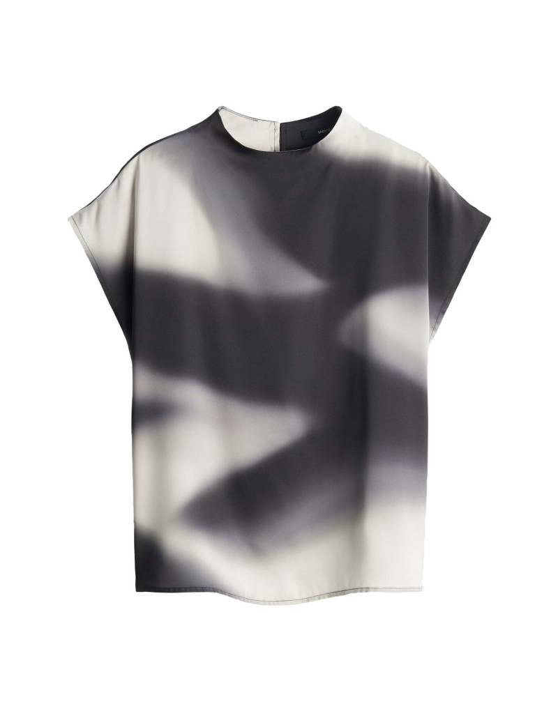 someday - Loose Satinbluse - Zalactic grau/weiß - Gr. - 36 von someday