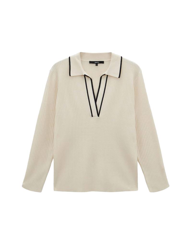 someday - Polo Strickpullover - Tabbi beige - Gr. - 40 von someday