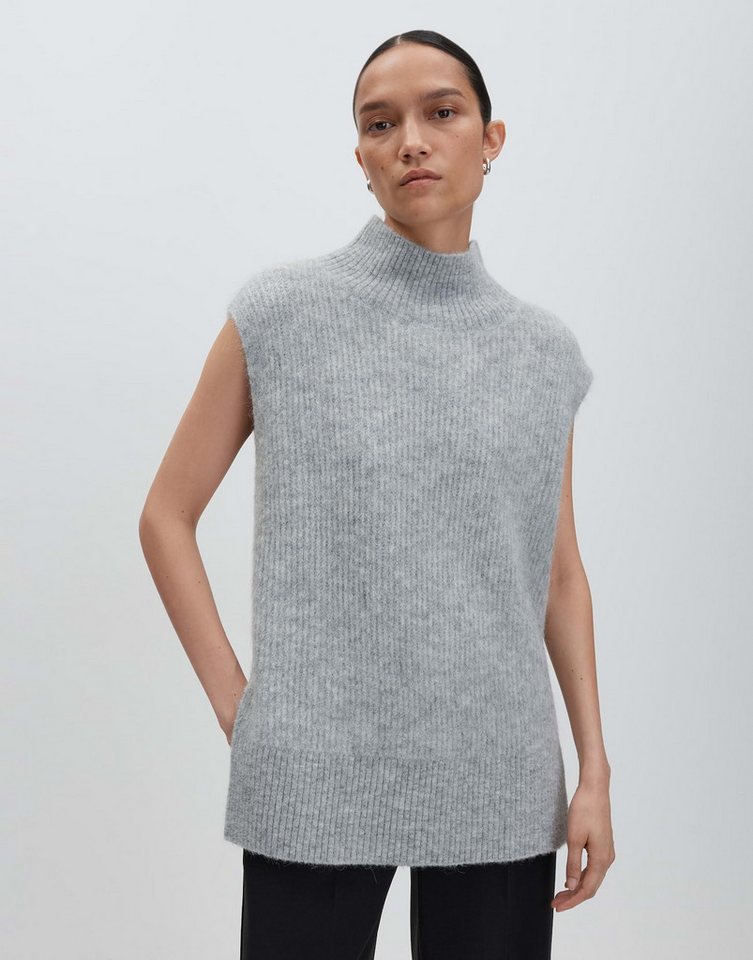 someday Pullunder TACY Regular aus haarigen Alpakamix schmale Passform, lang geschnitten, feine Rippstruktur von someday