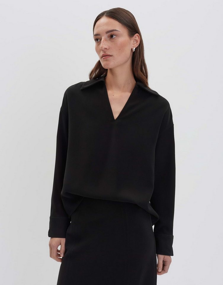 someday Shirtbluse ZOFIRA Loose Shirtbluse mit Johnnykragen weite Passform, Johnnykragen, fester Griff von someday