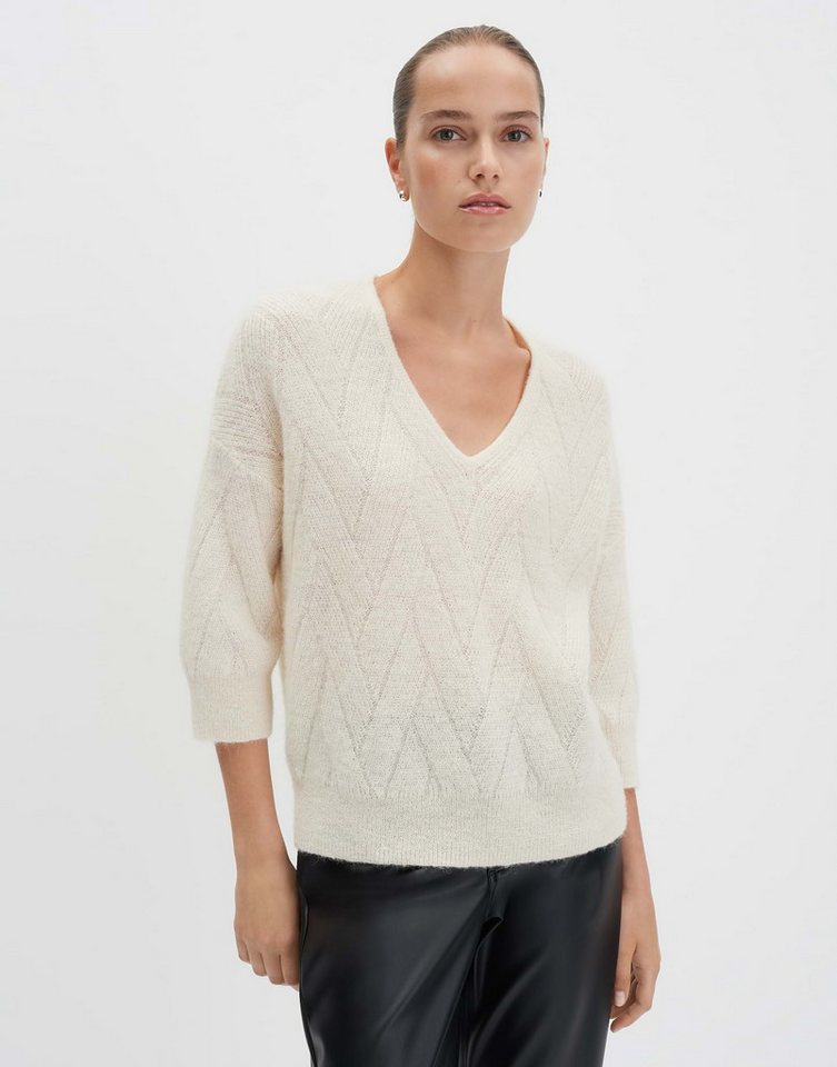 someday Strickpullover TAVITA Regular mit grafischem Zopfmuster lockere Passform, weicher Griff von someday
