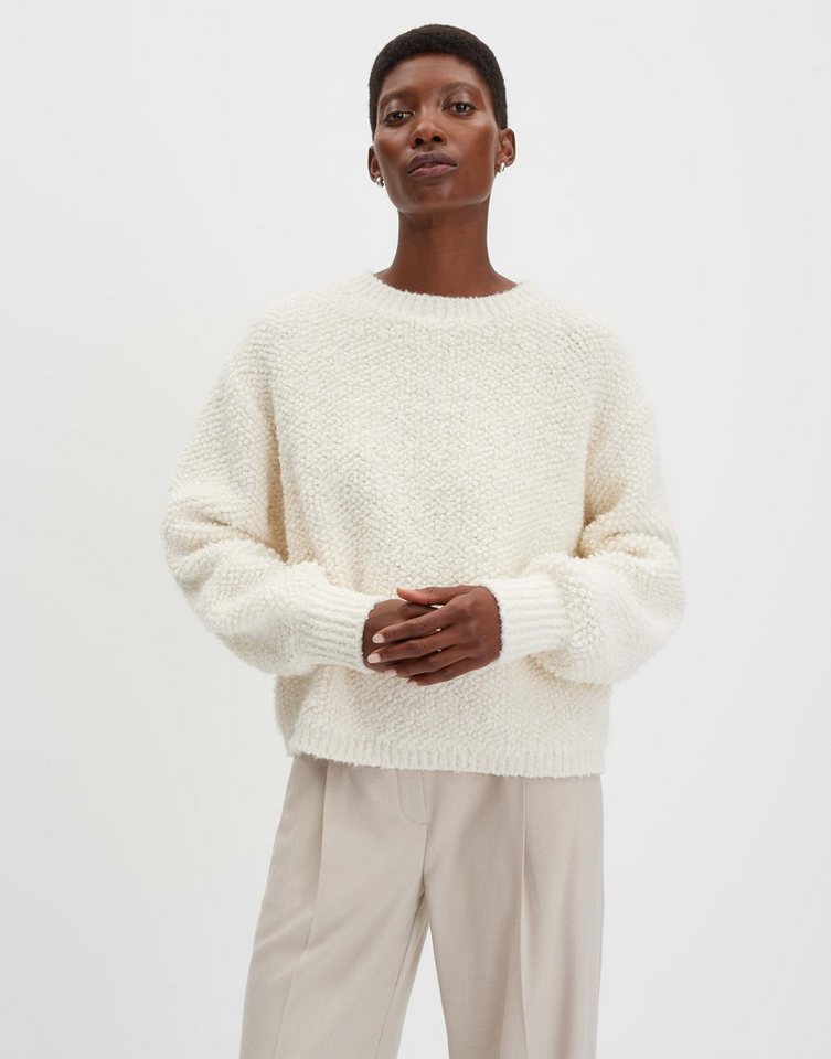 someday Strickpullover TELENA Loose mit Bouclégarn Weit geschnittener Strickpullover mit Bouclé und weichem Griff von someday