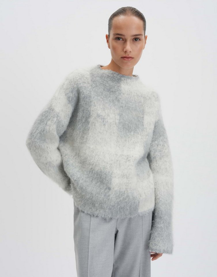 someday Strickpullover TEONIE Loose mit Jacquardmuster Jacquard-Pullover mit weitem Schnitt und modernem Funnel Neck von someday