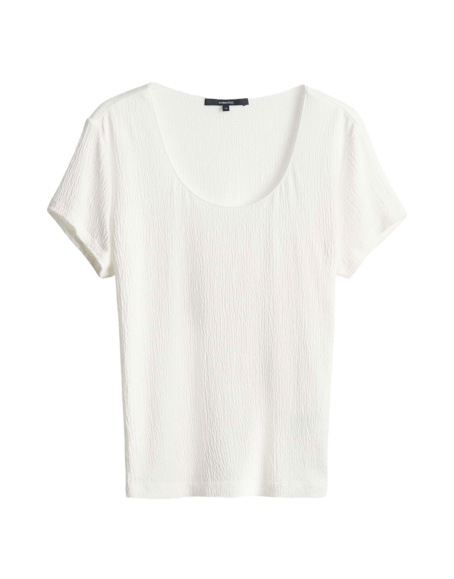 someday - Strukturiertes Jerseyshirt - Kirosalie weiß - Gr. - 40 von someday