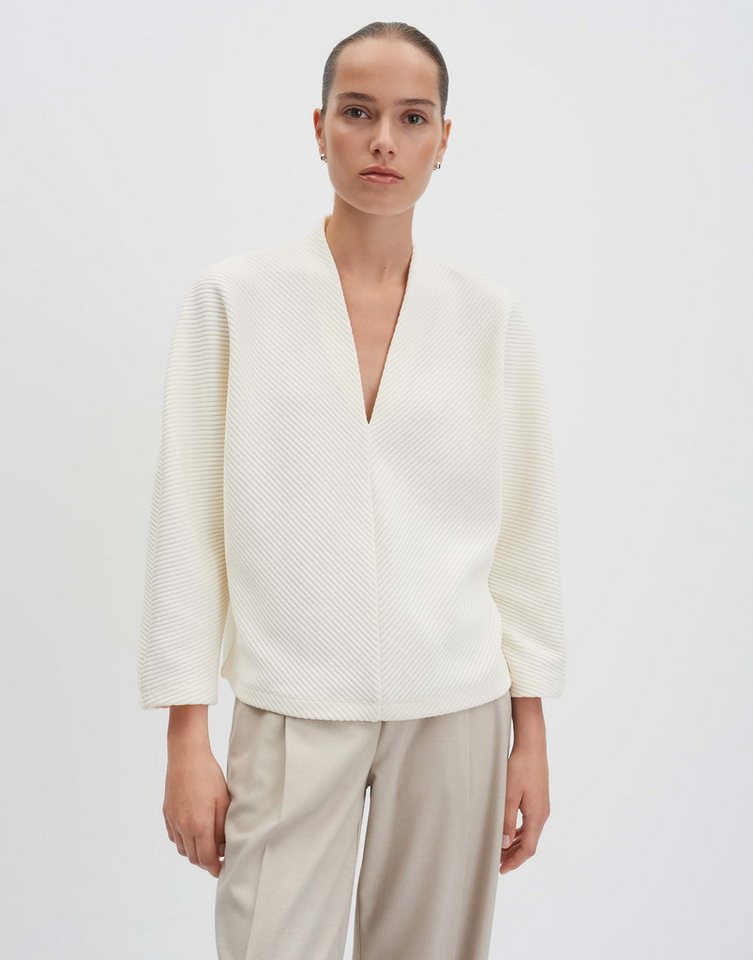 someday Sweatshirt UFINE Regular mit Rippstruktur Lockeres Sweatshirt mit 3/4 Fledermausärmeln und Rippstruktur von someday