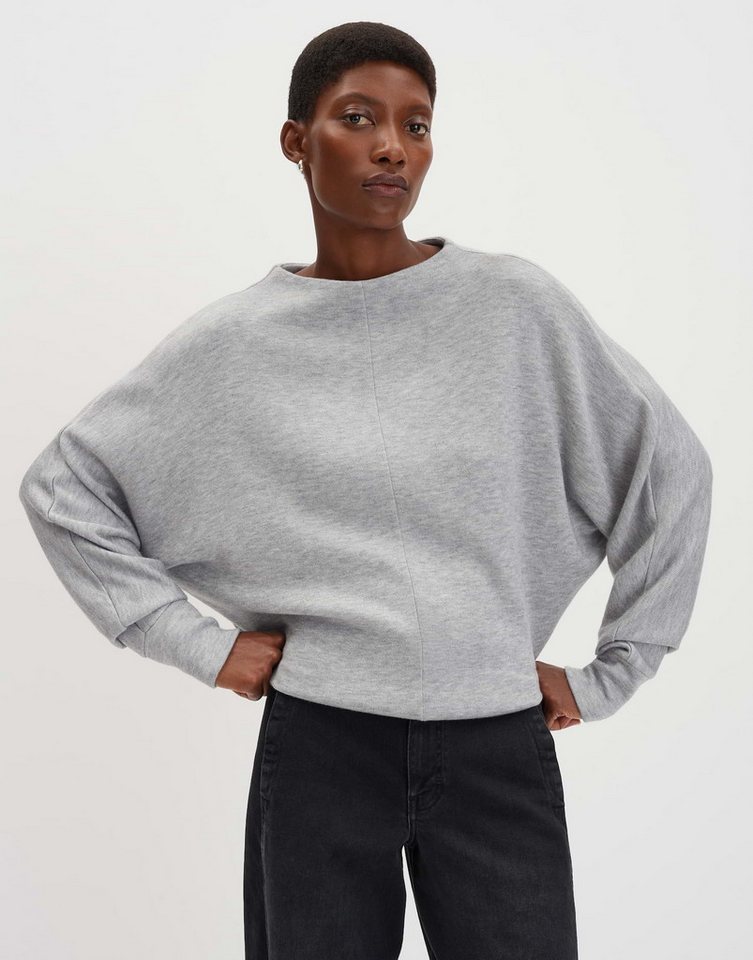 someday Sweatshirt UTIBBY DETAIL Loose aus weichem Viskose Mix Leicht transparentes Sweatshirt mit Funnel Neck von someday