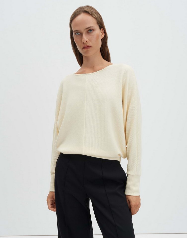 someday Sweatshirt UTIBBY TEXTURE Loose im Viskosemix weite Passform, schmal zulaufend, Rippstruktur, elastischer Stoff von someday