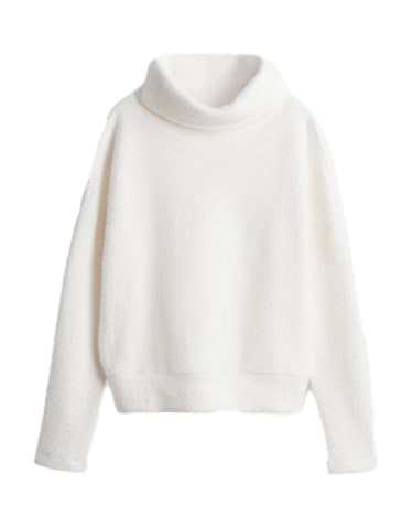 someday - Sweatshirt mit breitem Rollkragen - Uraja weiß - Gr. - 36 von someday