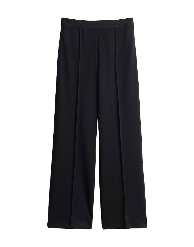 someday - Wide Leg Hose - Cevil fine schwarz - Gr. - 42 von someday