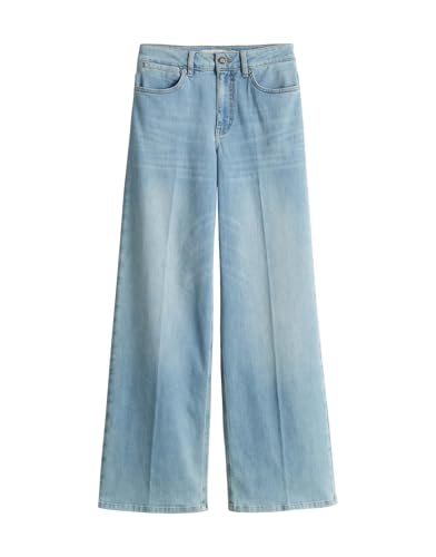 someday Damen Wide | Wide Leg Denim CELLMA Iconic Mid Rise aus BCI Cotton Mix mid Tint Blue, 40 von someday