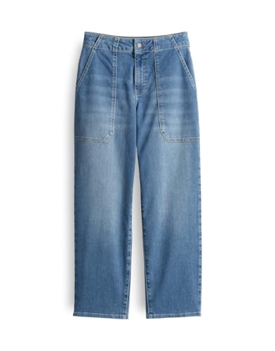 someday Damen Jeans | Barrel Fit CORAH Utility aus nachhaltigem BCI Cotton Mix mid Future Blue, 38 von someday