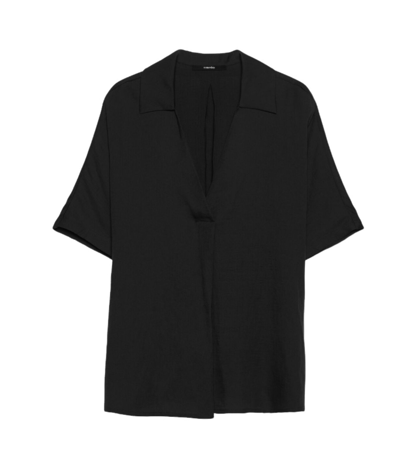 someday. Damen Bluse elegantes Blusen-Shirt mit V-Ausschnitt 22707841 Schwarz von someday.