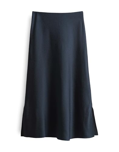 someday Damen Midirock | Midirock ODINI Texture in texturierter Satin Optik Ocean, 38 von someday