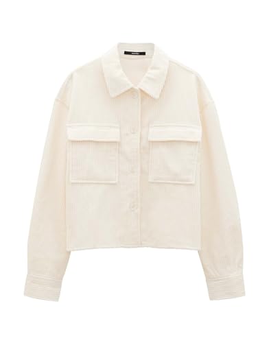 someday Damen Langarmbluse | Cropped Bluse ZOHANNA Loose aus weichem Cord Soft Cream, 38 someday Damen Langarmbluse | Cropped Bluse ZOHANNA Loose aus weichem Cord Soft Cream, 38 von someday